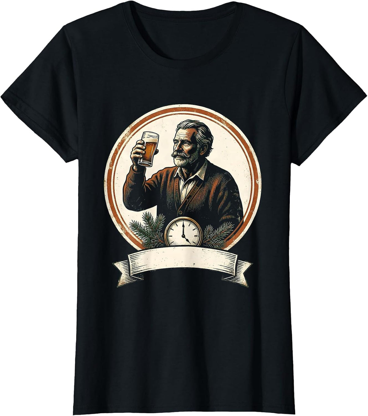 Vintage Russian Heritage Holiday Novelty Gift T-Shirt - Black