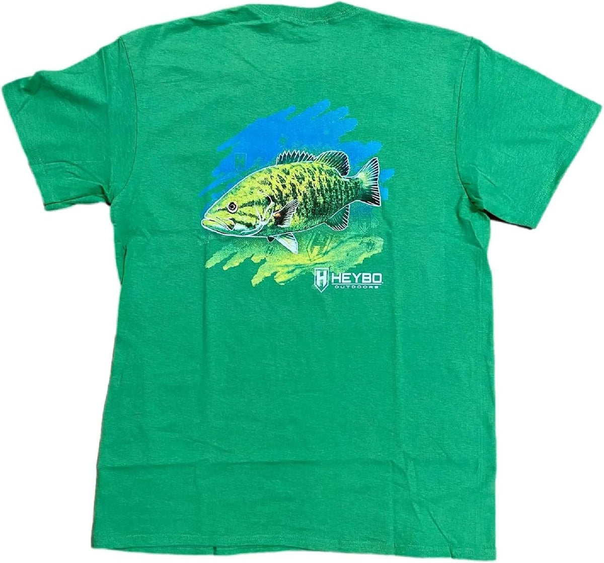 Heybo Freshwater Fishing SS T-Shirt, Freshwater Life T-Shirt Outdoors - Grass Green
