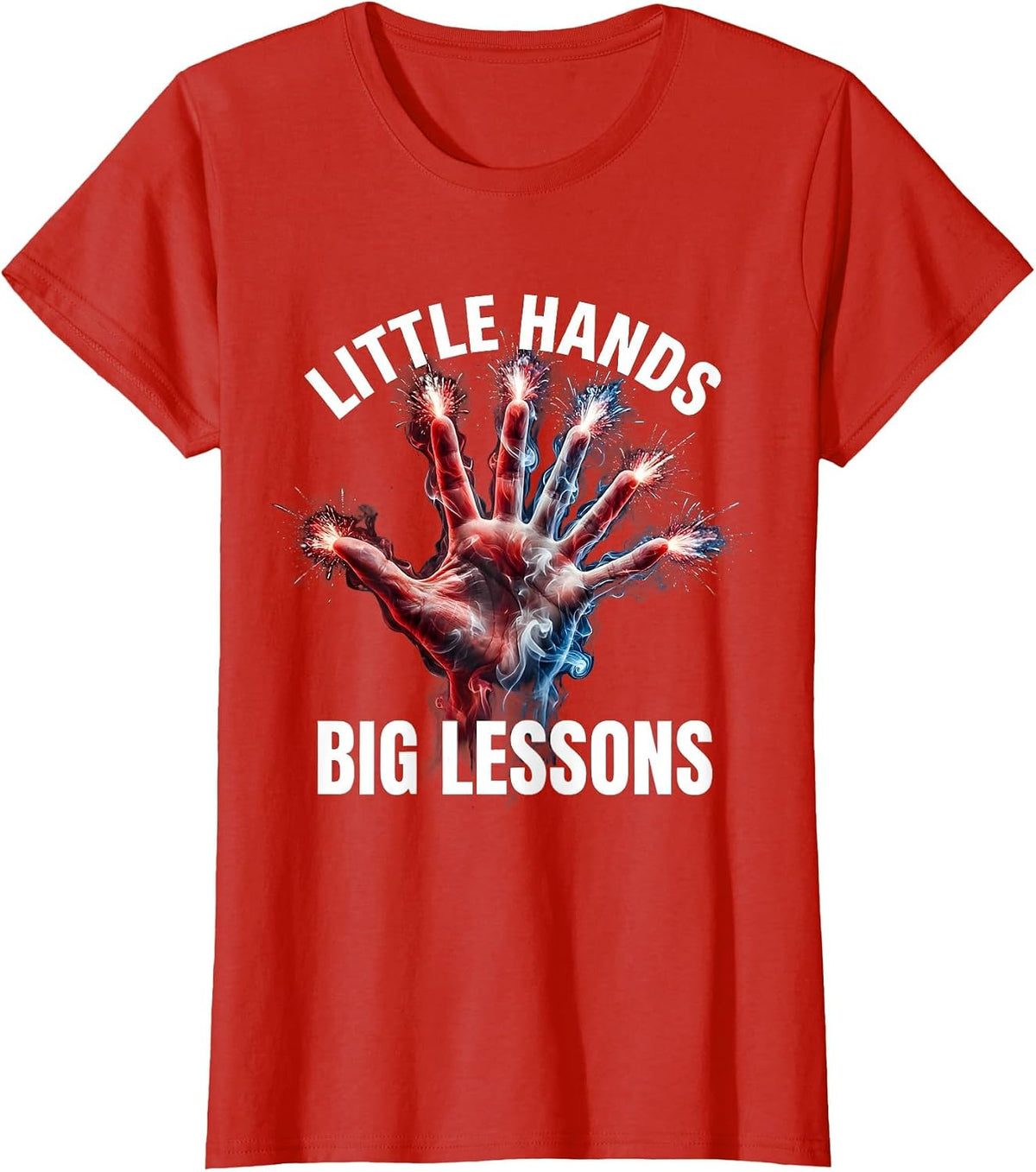 Little Hands Big Lessons Kindergarten Teacher T-Shirt - Red