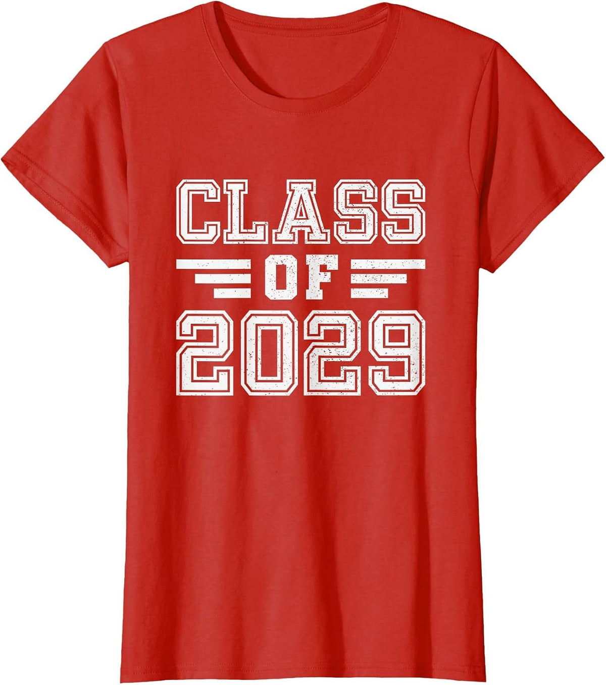 Class of 2029 College University High School Future Graduate T-Shirt - Red