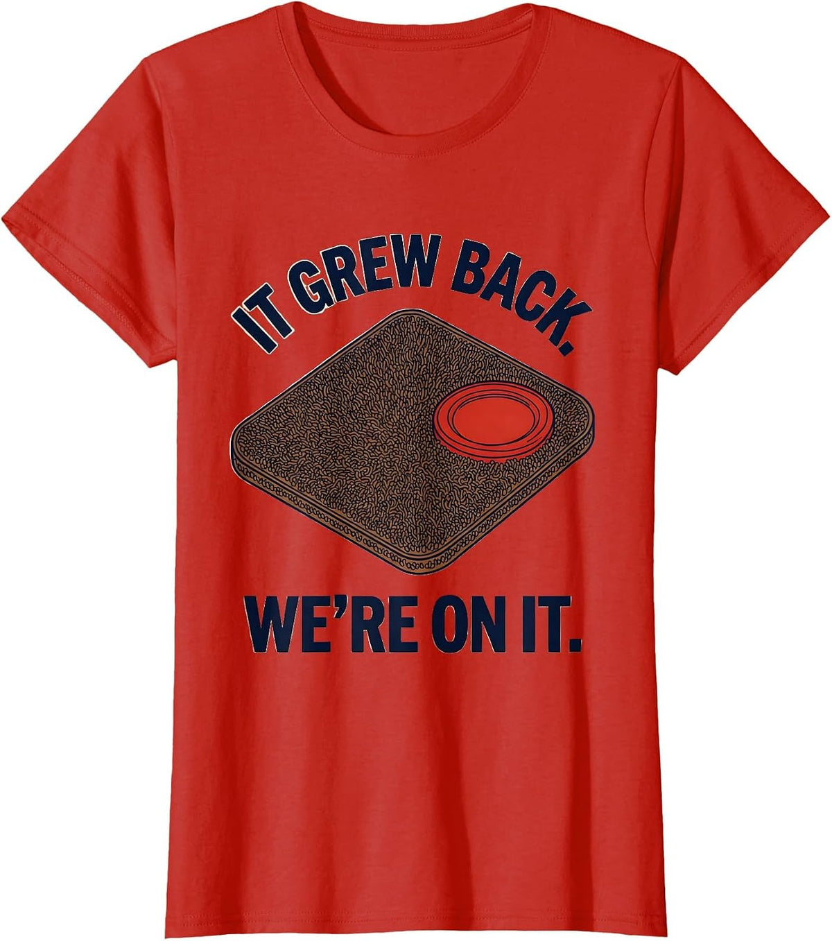 Women's It Grew Back We're On It Funny Lab Week Biologist T-Shirt - Red