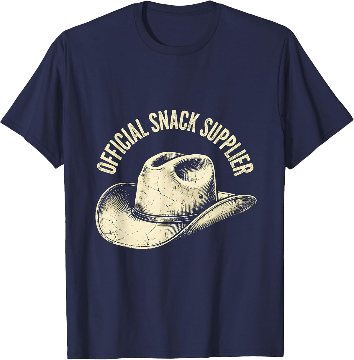 Official Snack Supplier Funny Dad Design T-Shirt - Navy Blue