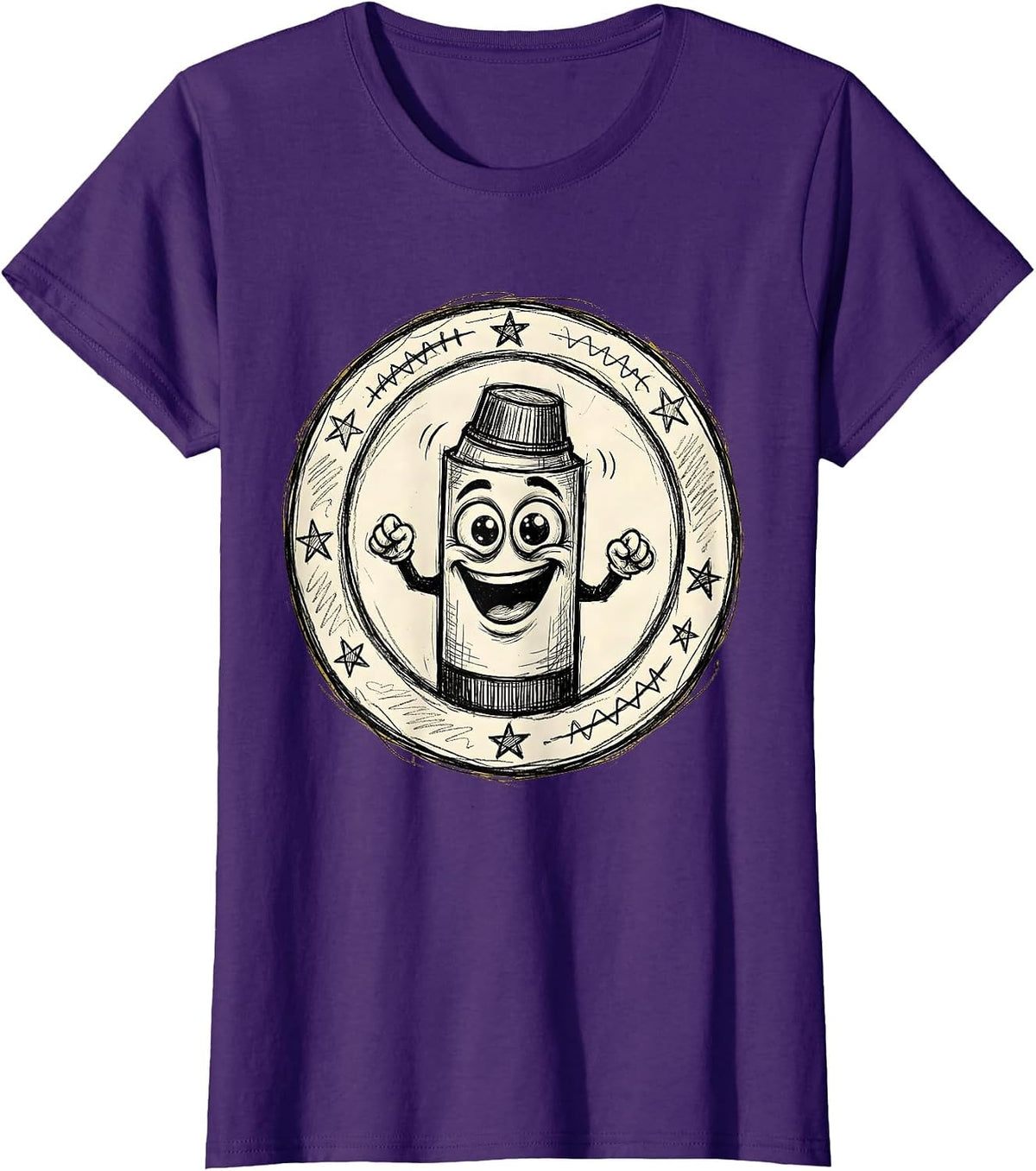 Women's Cute Glue Stick Googly Eyes 2nd Grade Teacher T-Shirt - Purple