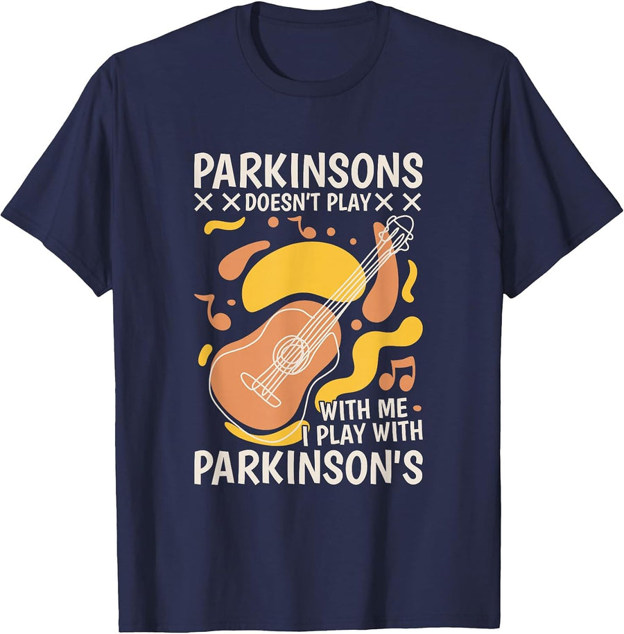 Parkinsons Doesnt Play with Me, Parkinson's Awareness T-Shirt - Navy Blue