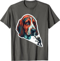 Funny Bigfoot Basset Hound Breed Selfie Humor T-Shirt - Asphalt Grey