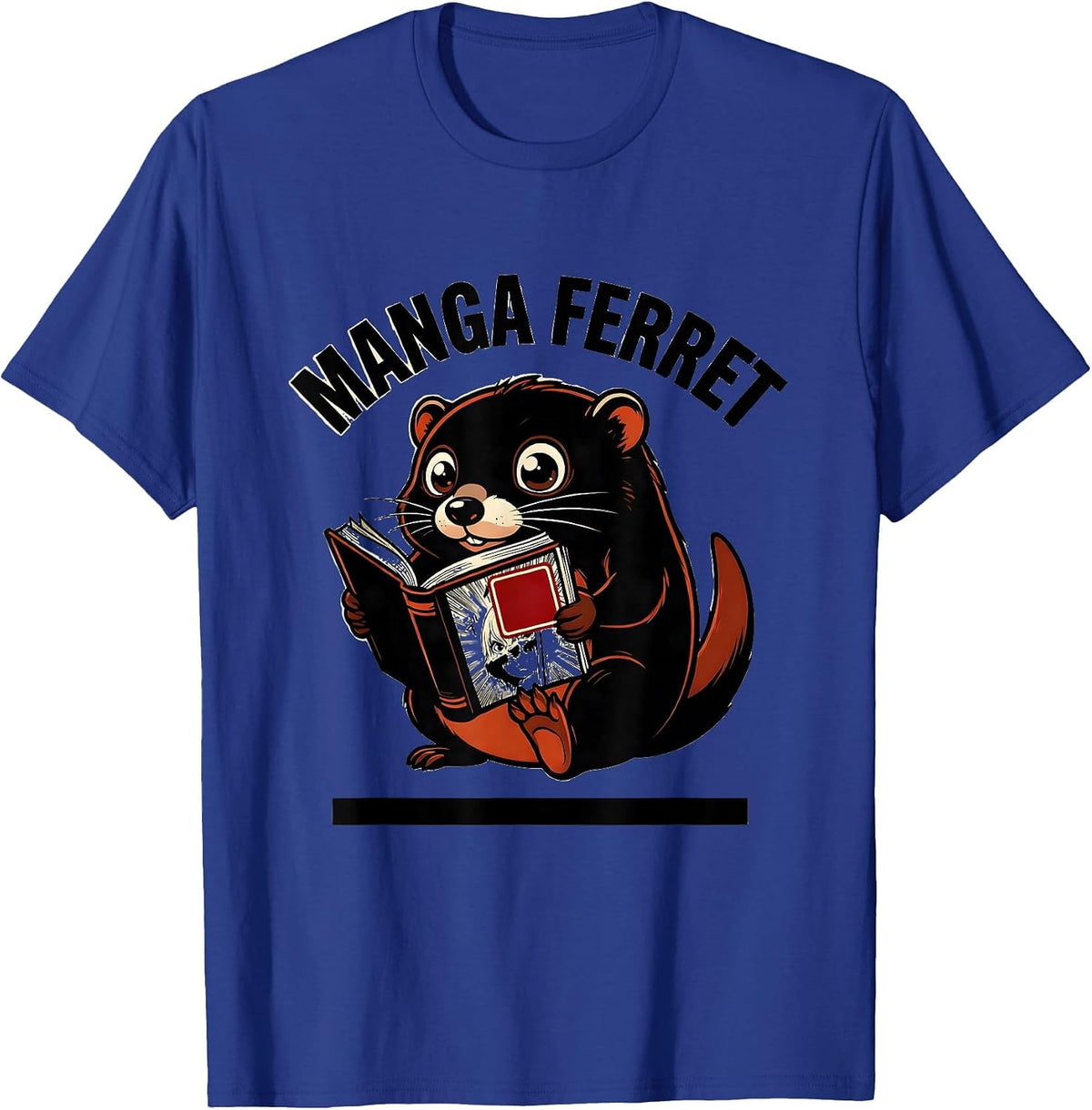 Men's Manga Ferret Cartoon Anime Ferret Gamer Gift T-Shirt - Royal Blue
