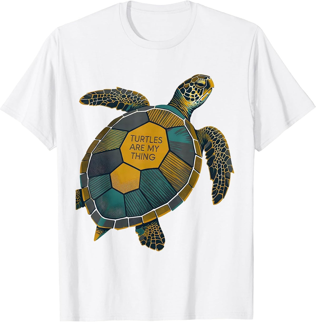 Men's Turtles Are My Thing Midcentury Modern Sea Turtle Lover Gift T-Shirt - White