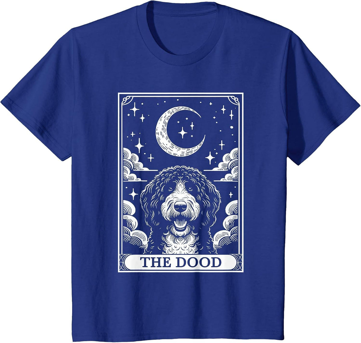 Tarot Card Vintage Half Moon Bernedoodle Dog Mum T-Shirt - Royal Blue