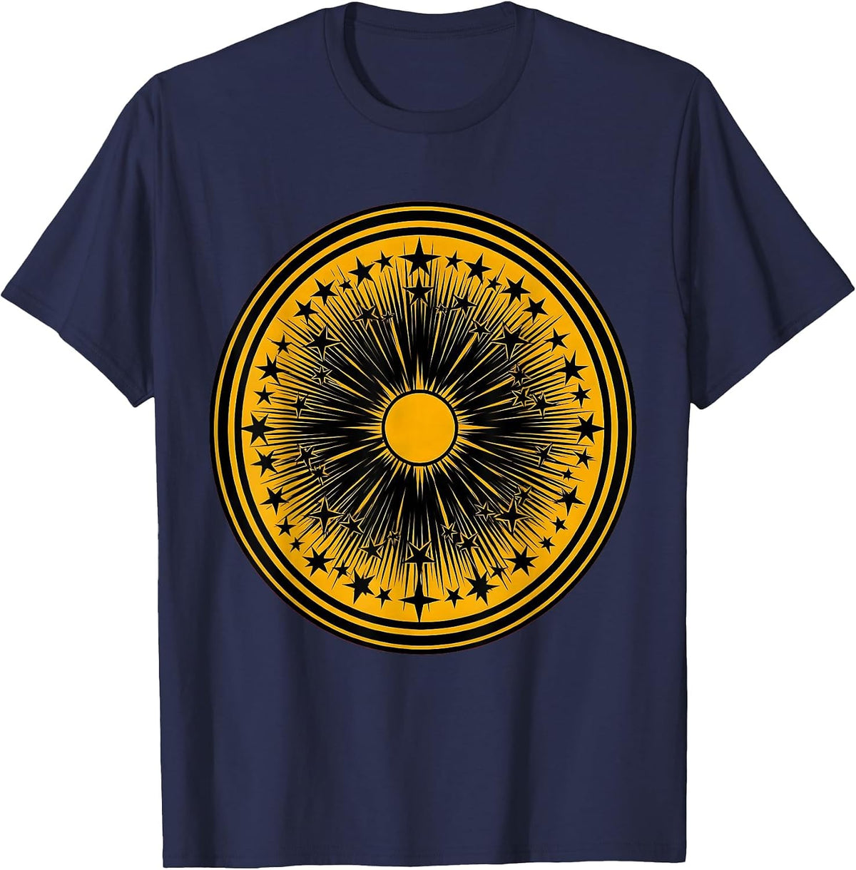 Men's Starfield Collapsing Into a Single Bright Dot T-Shirt - Navy Blue