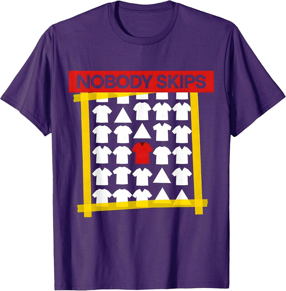 Nobody Skips Bauhaus Modernist PE Teacher Humor T-Shirt - Purple