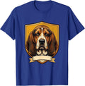Basset Hound Portrait Funny Dog Lover Gift T-Shirt - Royal Blue