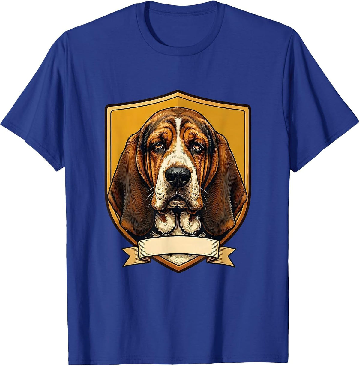 Basset Hound Portrait Funny Dog Lover Gift T-Shirt - Royal Blue