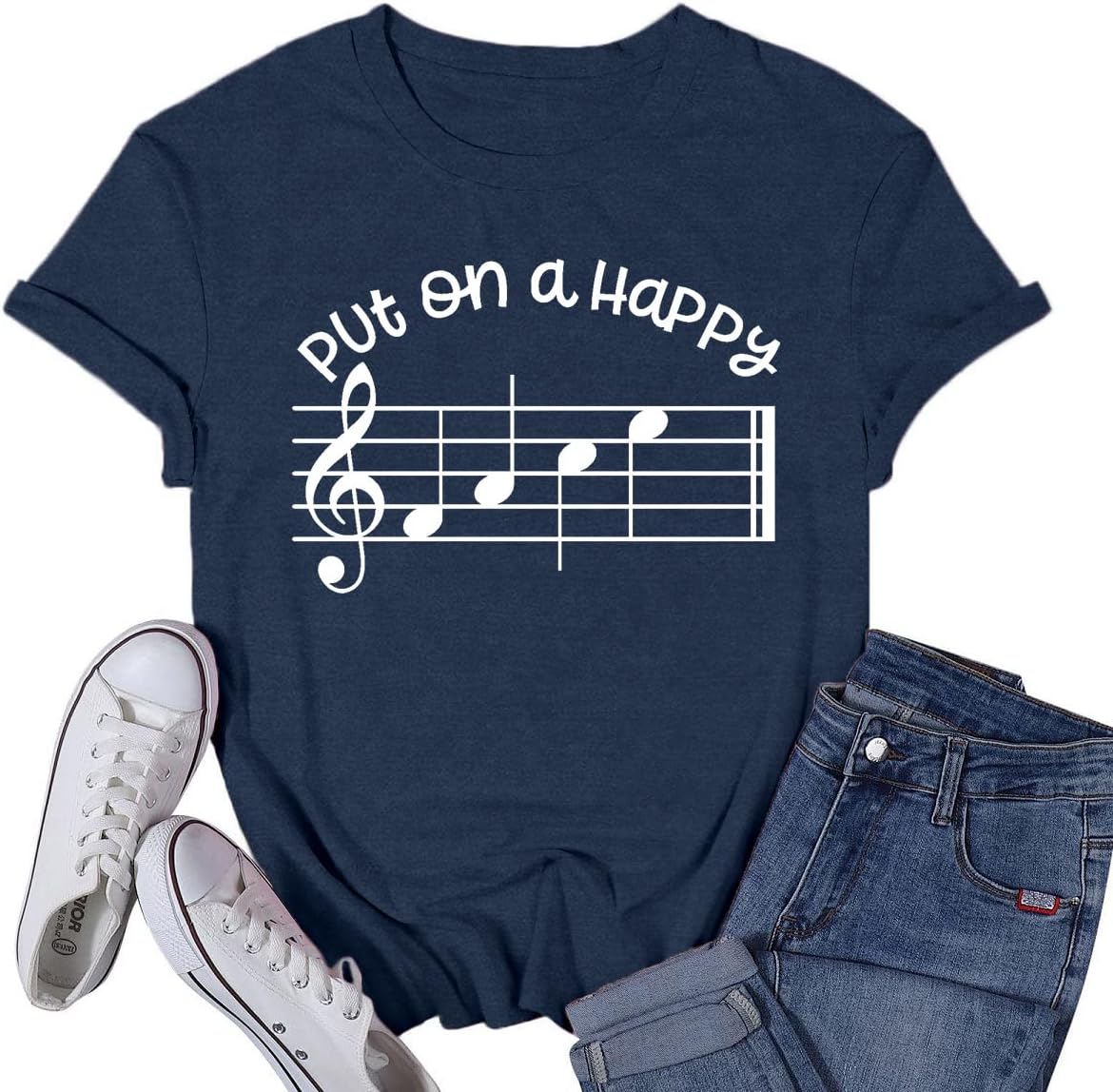 Womens Music Teacher Shirts Music Lover Tshirt Band Teacher Appreciation Tee Tops - Blue1