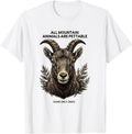 Men's All Mountain Animals Are Pettable Some Only Once Funny T-Shirt - White