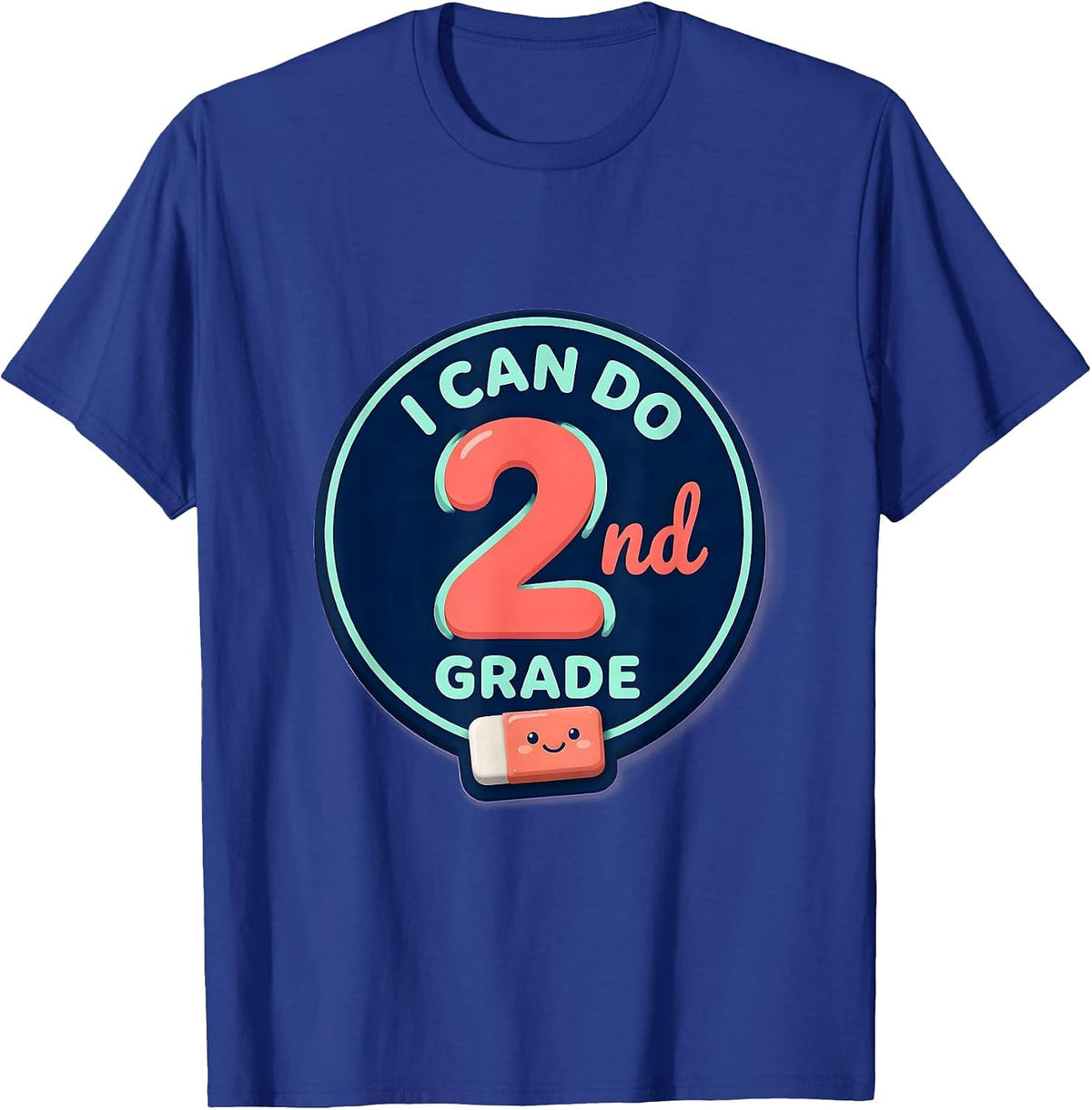 Men's I Can Do 2nd Grade Cute Kawaii Back To School Kids Teacher T-Shirt - Royal Blue