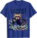 Carpet Tyrant Ukiyo-e Ferret Lover Gift T-Shirt - Royal Blue