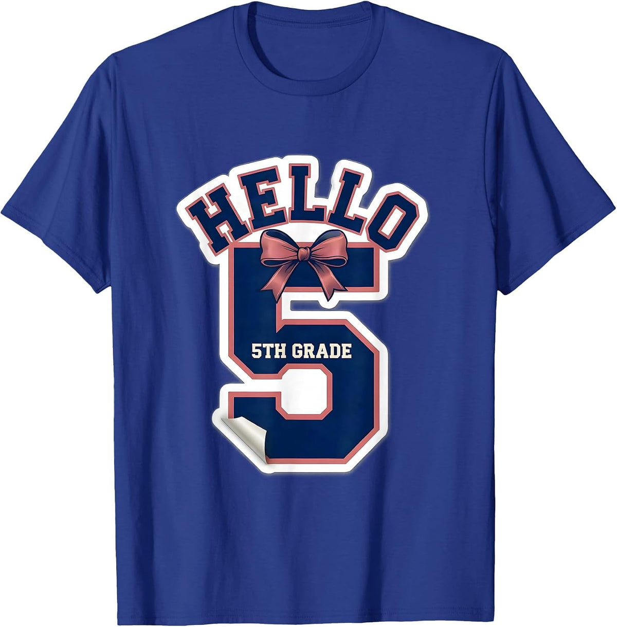 Men's Hello 5th Grade Cute Back To School Teacher Student First T-Shirt - Royal Blue