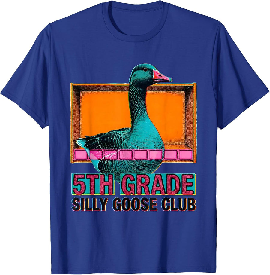 5th Grade Silly Goose Club Teacher Back To School Humor T-Shirt - Royal Blue