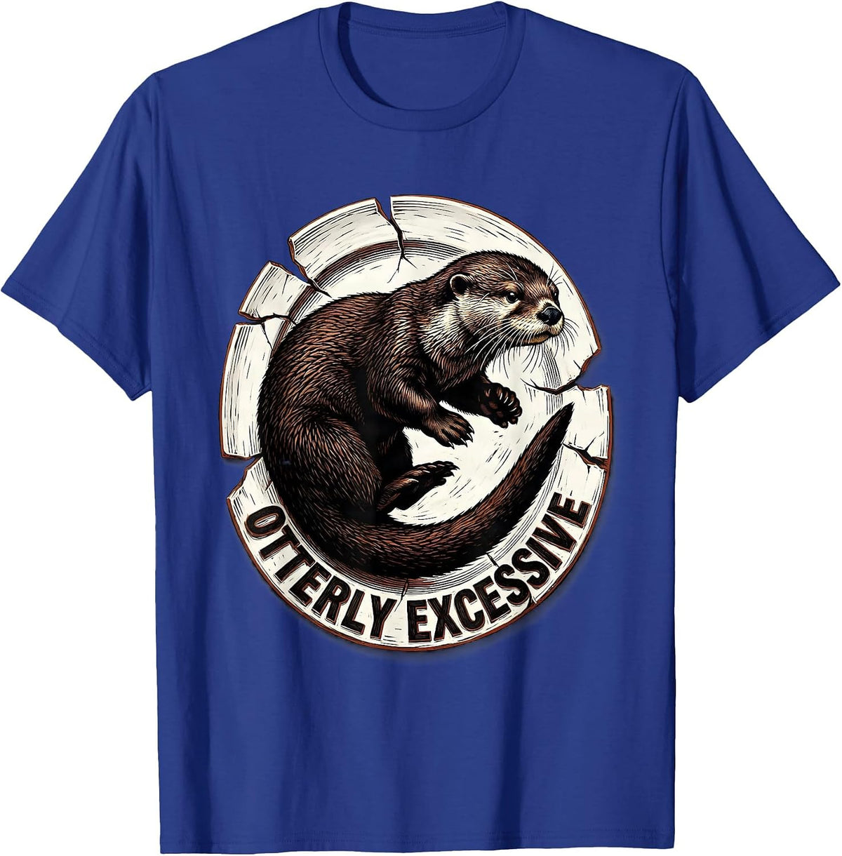 Otterly Excessive Funny Otter Lover Gift for Kid Teen T-Shirt - Royal Blue
