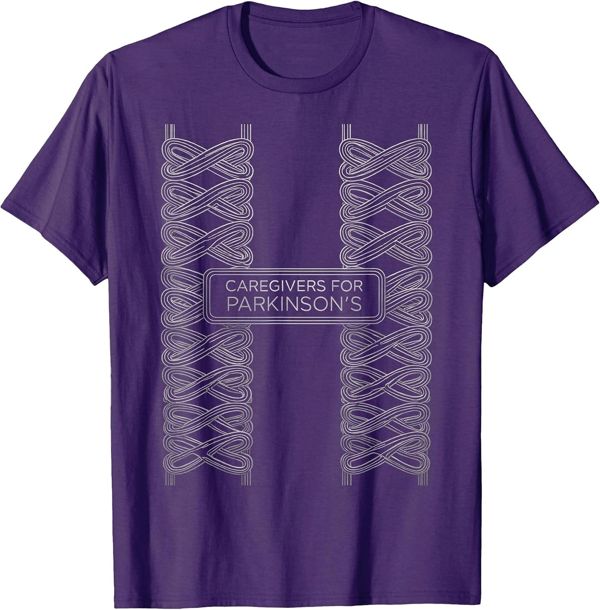 Caregivers For Parkinson's Support Squad Awareness Ribbon T-Shirt - Purple