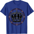Christ Is King Crown of Thorns Royal Crown Art T-Shirt - Royal Blue