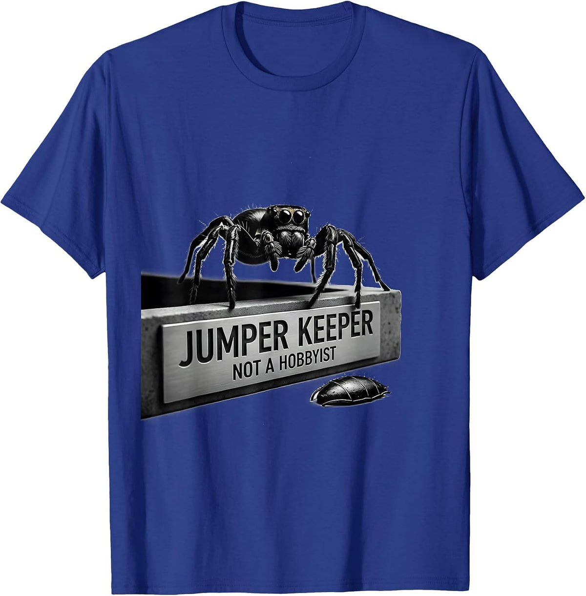 Men's Jumper Keeper Not A Hobbyist Minimalist Spider Lover Gift T-Shirt - Royal Blue