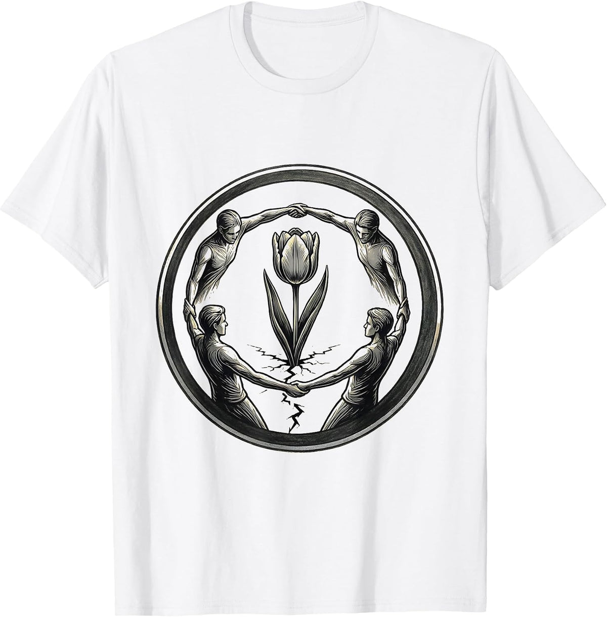 Men's Parkinson's Awareness Support Ribbon Defiant Humor T-Shirt - White