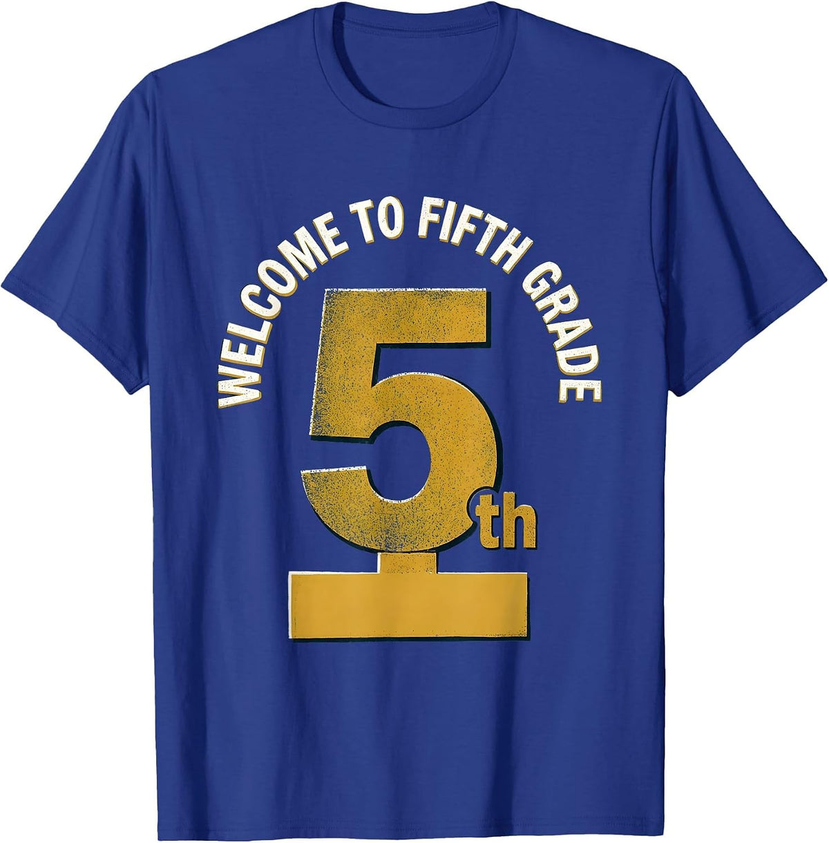 Men's Welcome To Fifth Grade Playful Cute Elementary Teacher Back T-Shirt - Royal Blue