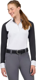 Kerrits Women's Affinity Long Sleeve Show Shirt - Black\/ Mixed Bits