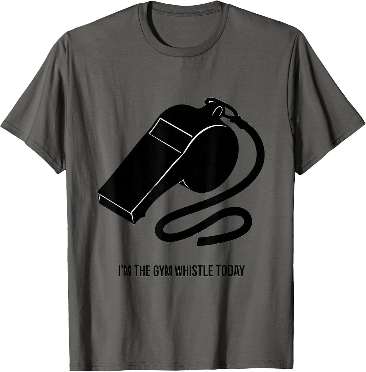 Men's I'm The Gym Whistle Today Funny Teacher Halloween Costume T-Shirt - Asphalt Grey