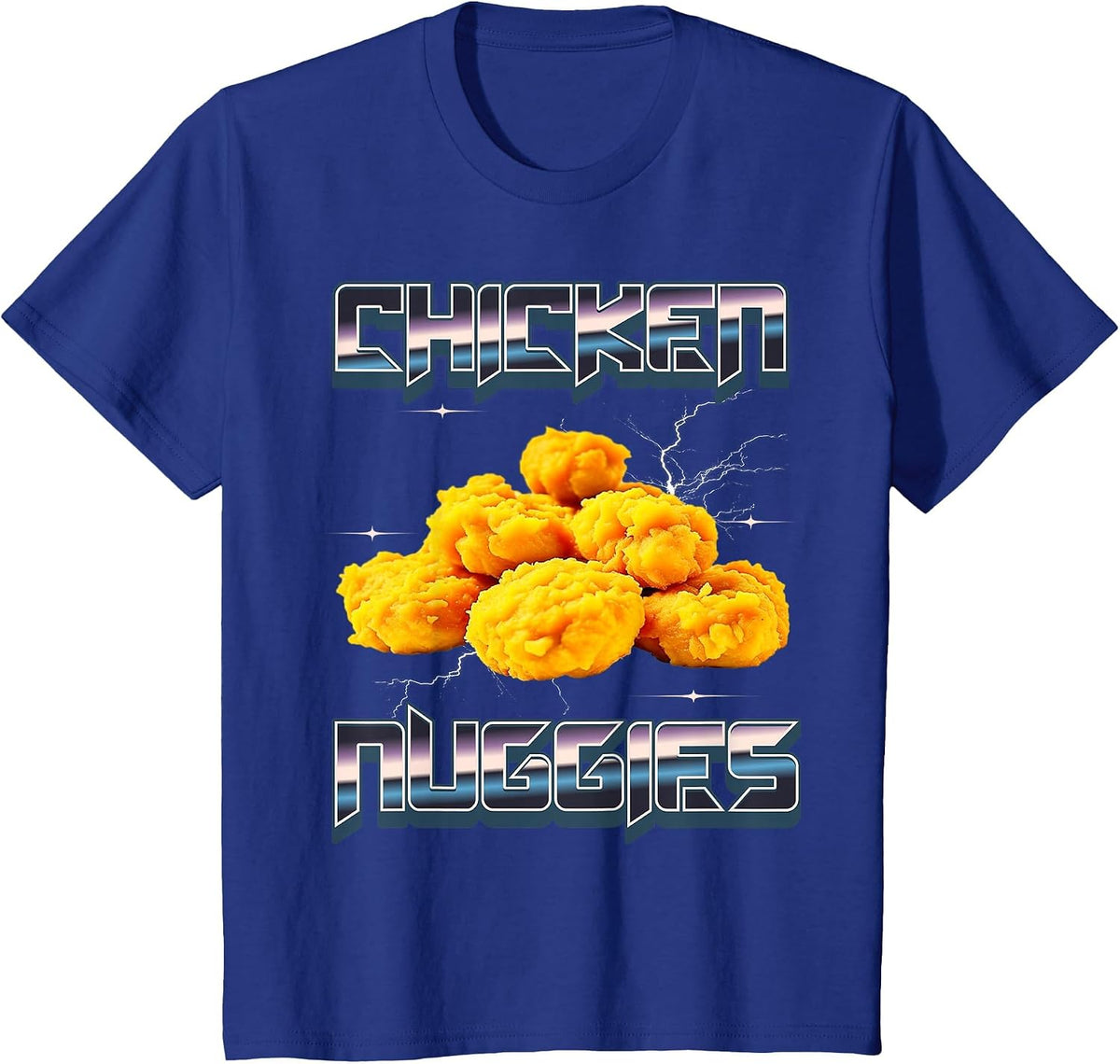 Chicken Nuggets Nuggies Meme Band T-Shirt - Royal Blue