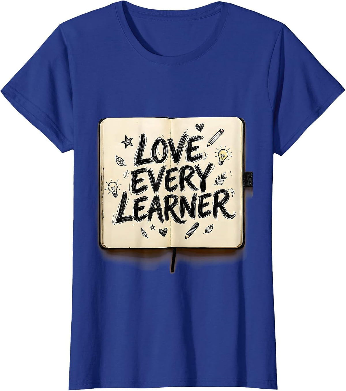 Women's Love Every Learner Special Education Design T-Shirt - Royal Blue