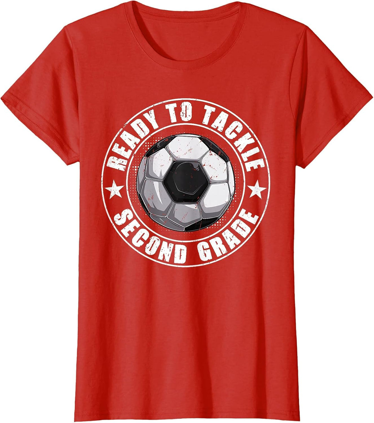Ready to Tackle Second Grade Back to School Soccer Lovers T-Shirt - Red