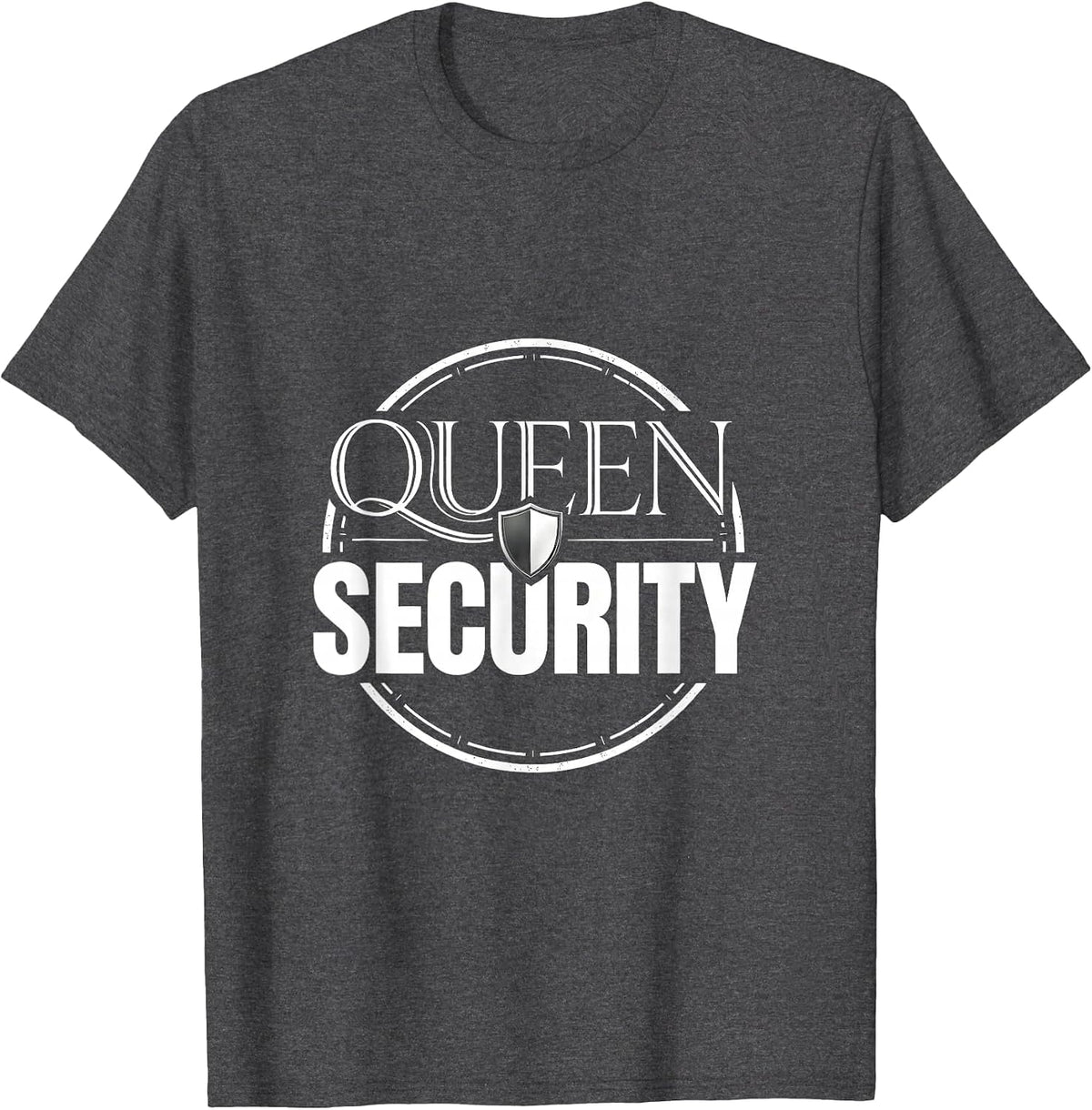 Men's Queen Security Funny Halloween Princess Security Party T-Shirt - Dark Heather Grey