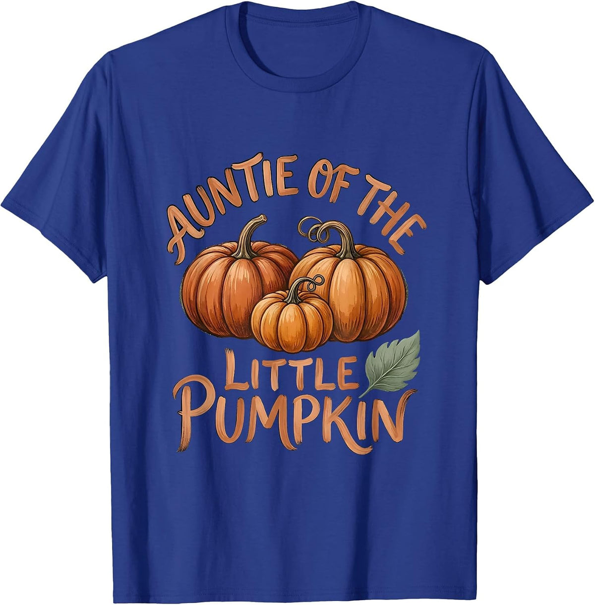 Auntie Of The Little Pumpkin Boho Family Halloween Matching T-Shirt - Royal Blue