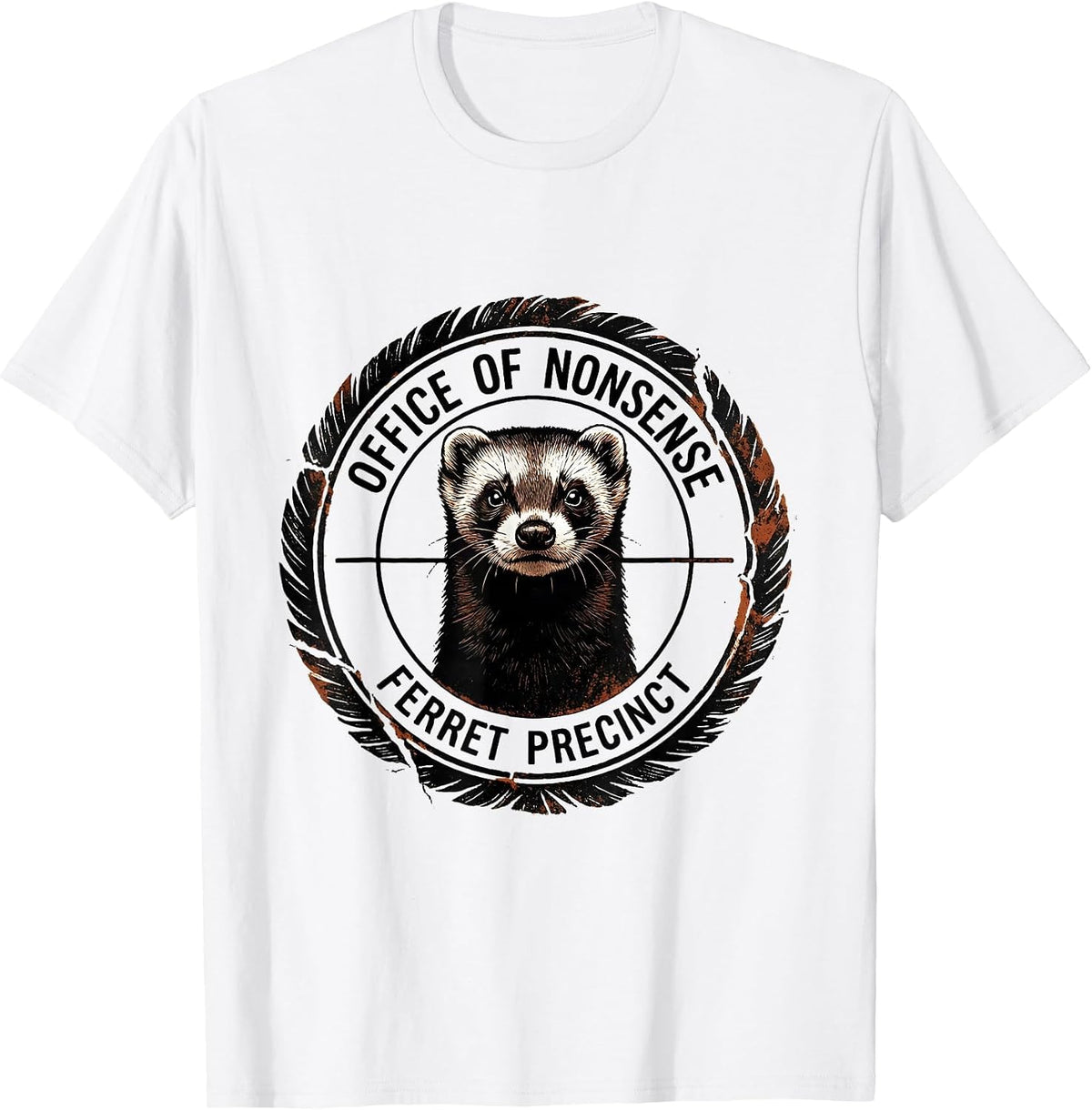 Men's Office of Nonsense Ferret Precinct Funny Animal Meme Humor T-Shirt - White
