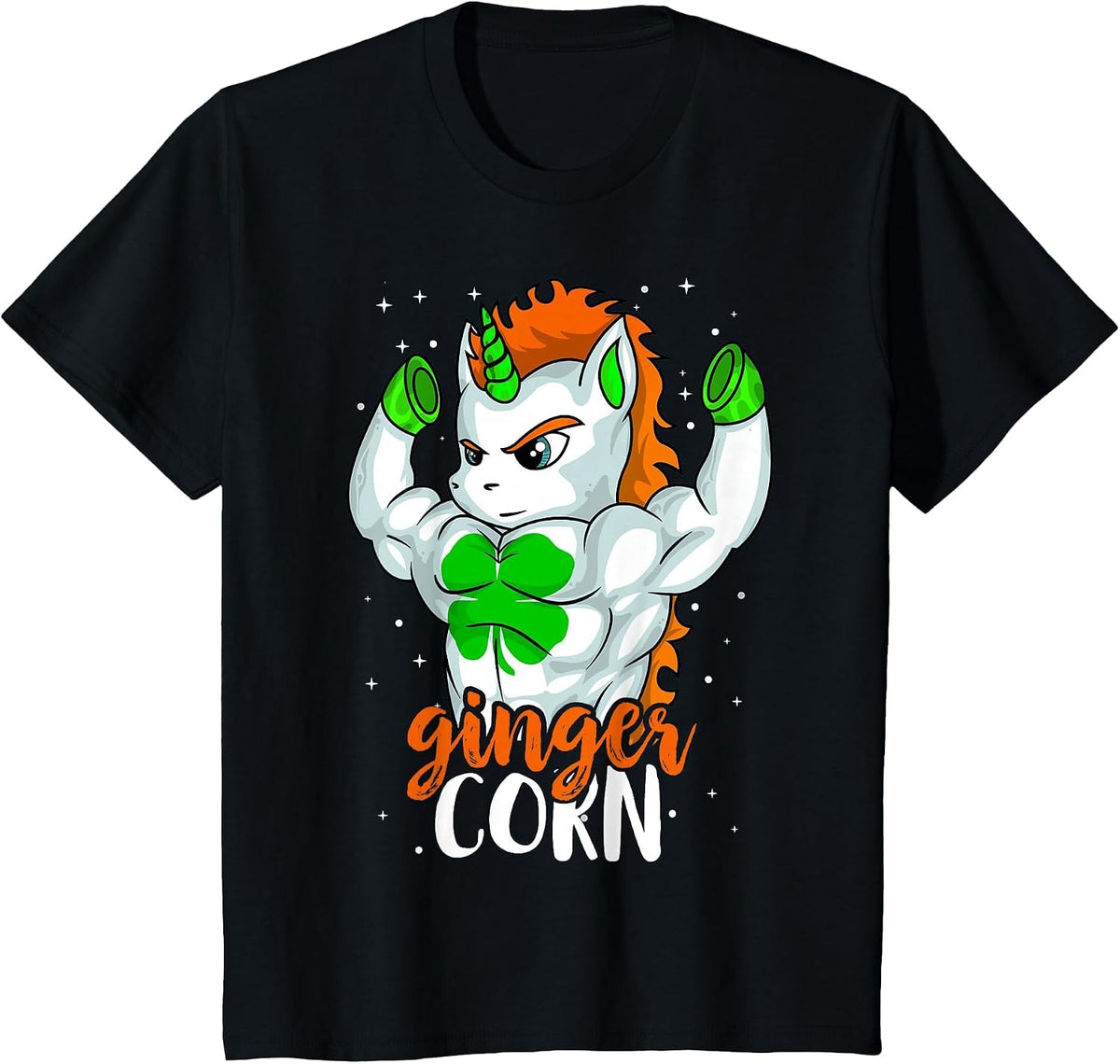 Gingercorn Ginger Unicorn Funny Red Headed Kids Men Women T-Shirt - Black