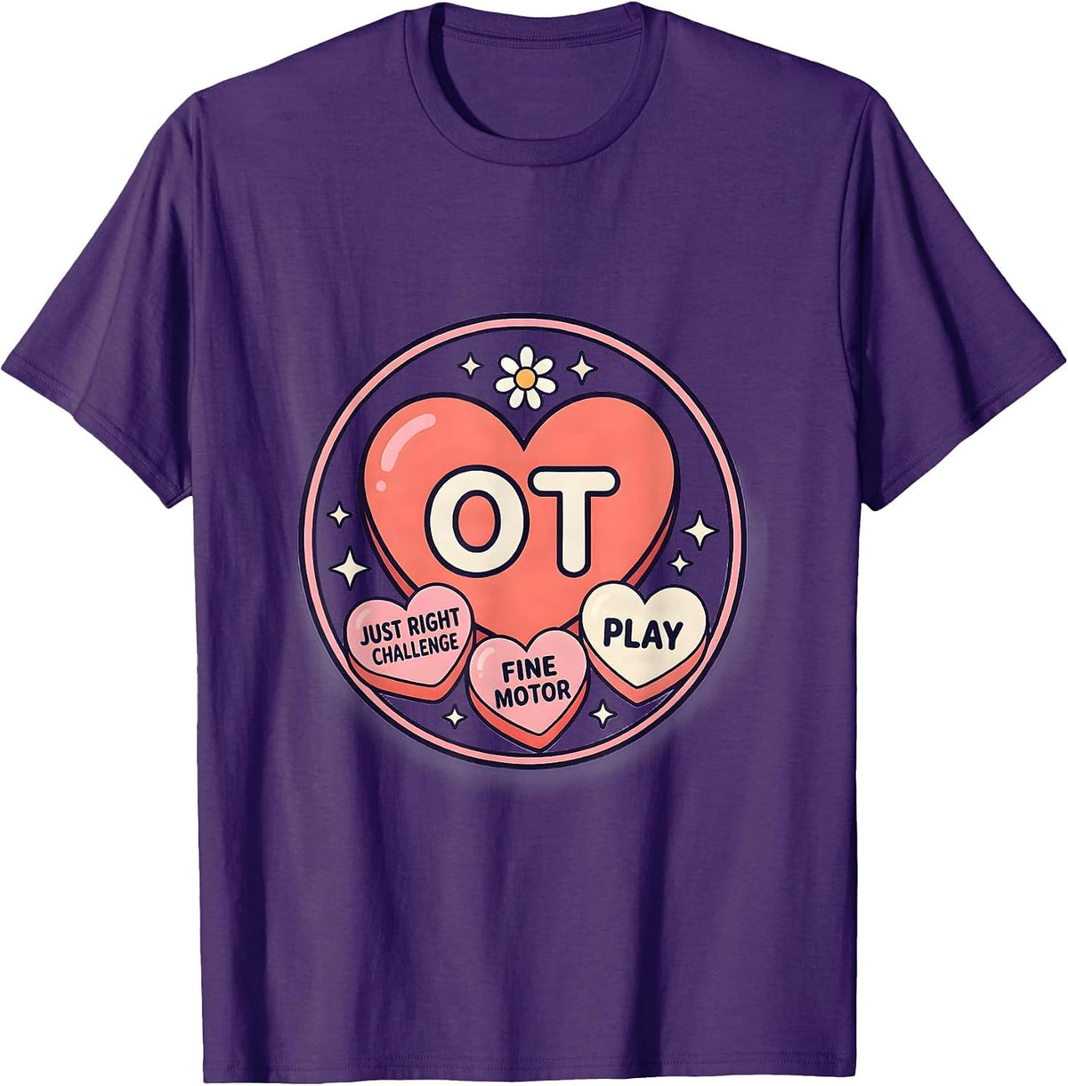 OT Just Right Challenge Fine Motor Play Cute Kawaii T-Shirt - Purple