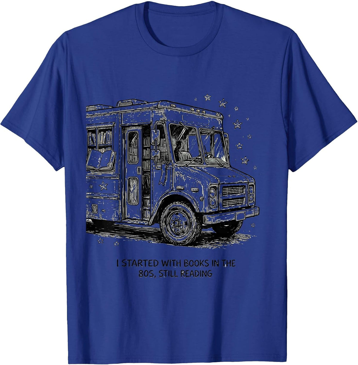 I Started With Books In The 80s, Still Reading Retro T-Shirt - Royal Blue