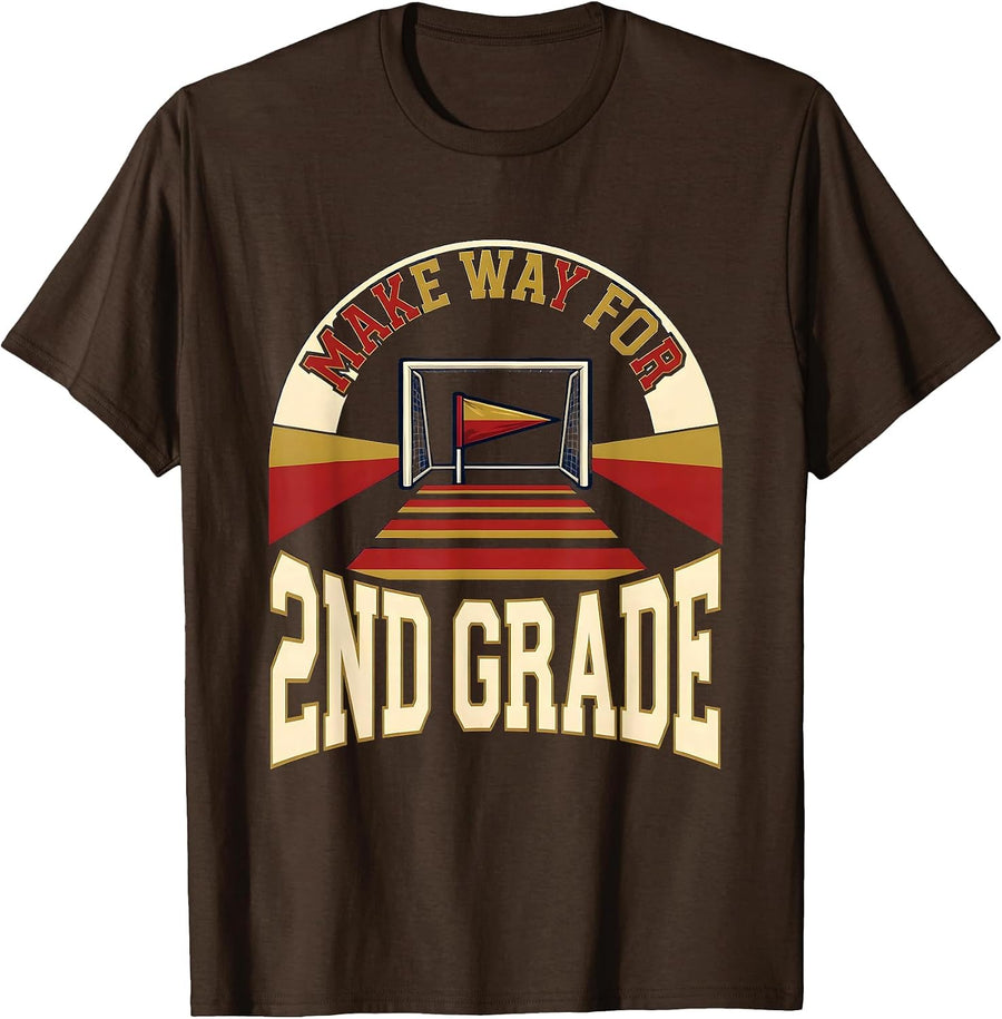 Men's Make Way For 2nd Grade Sports Teacher Back To School T-Shirt - Brown