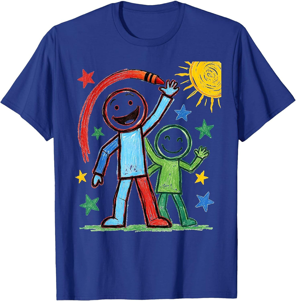 Men's Awkward Wave Back Funny Embarrassing Moment T-Shirt - Royal Blue