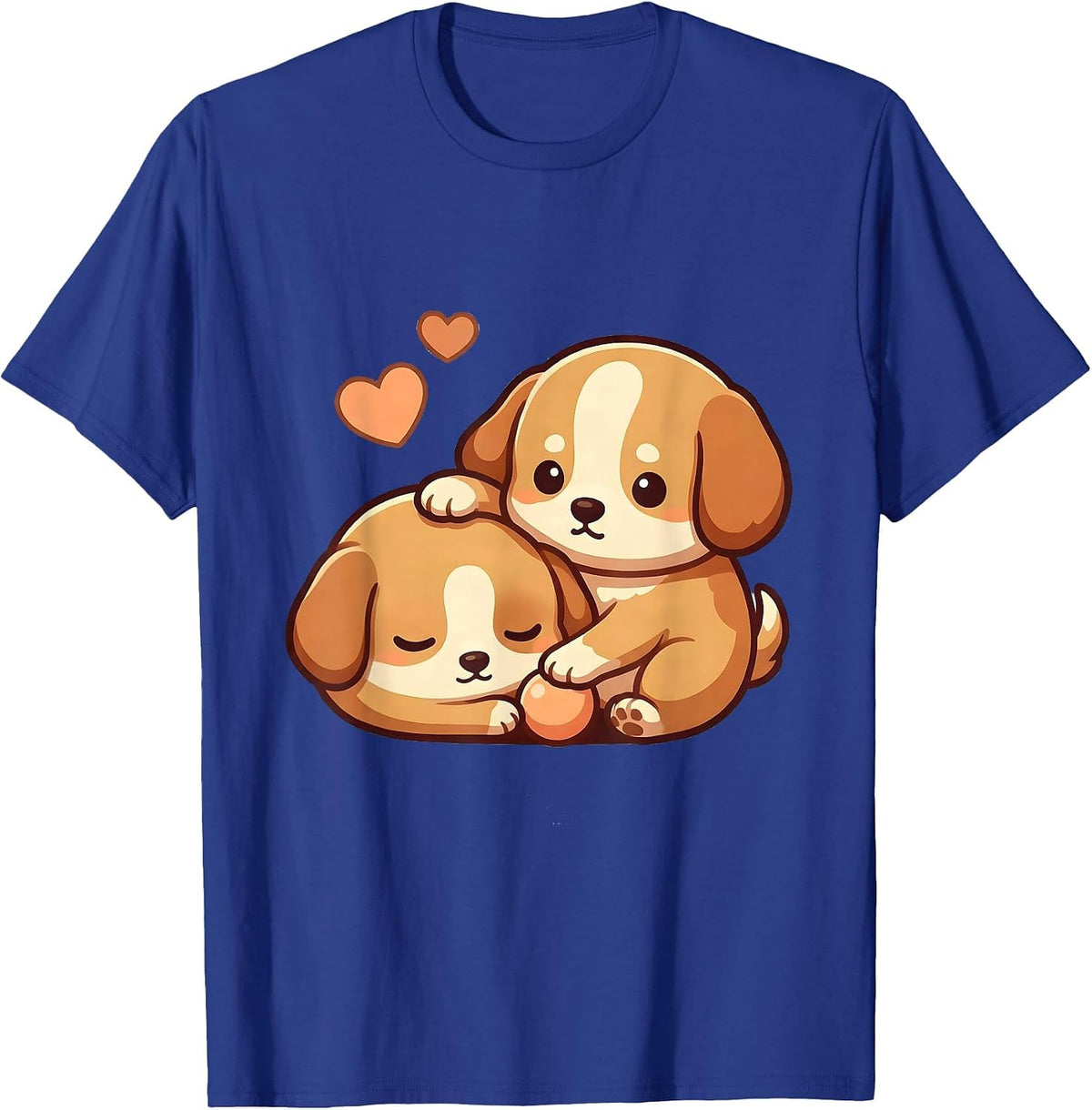 Cute Kawaii Puppies Neko Funny Dog Lover Gift T-Shirt - Royal Blue