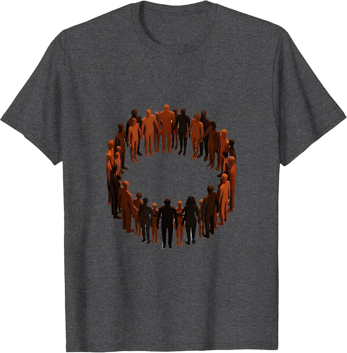 Social Worker Protective Circle Graphic Design T-Shirt - Dark Heather Grey