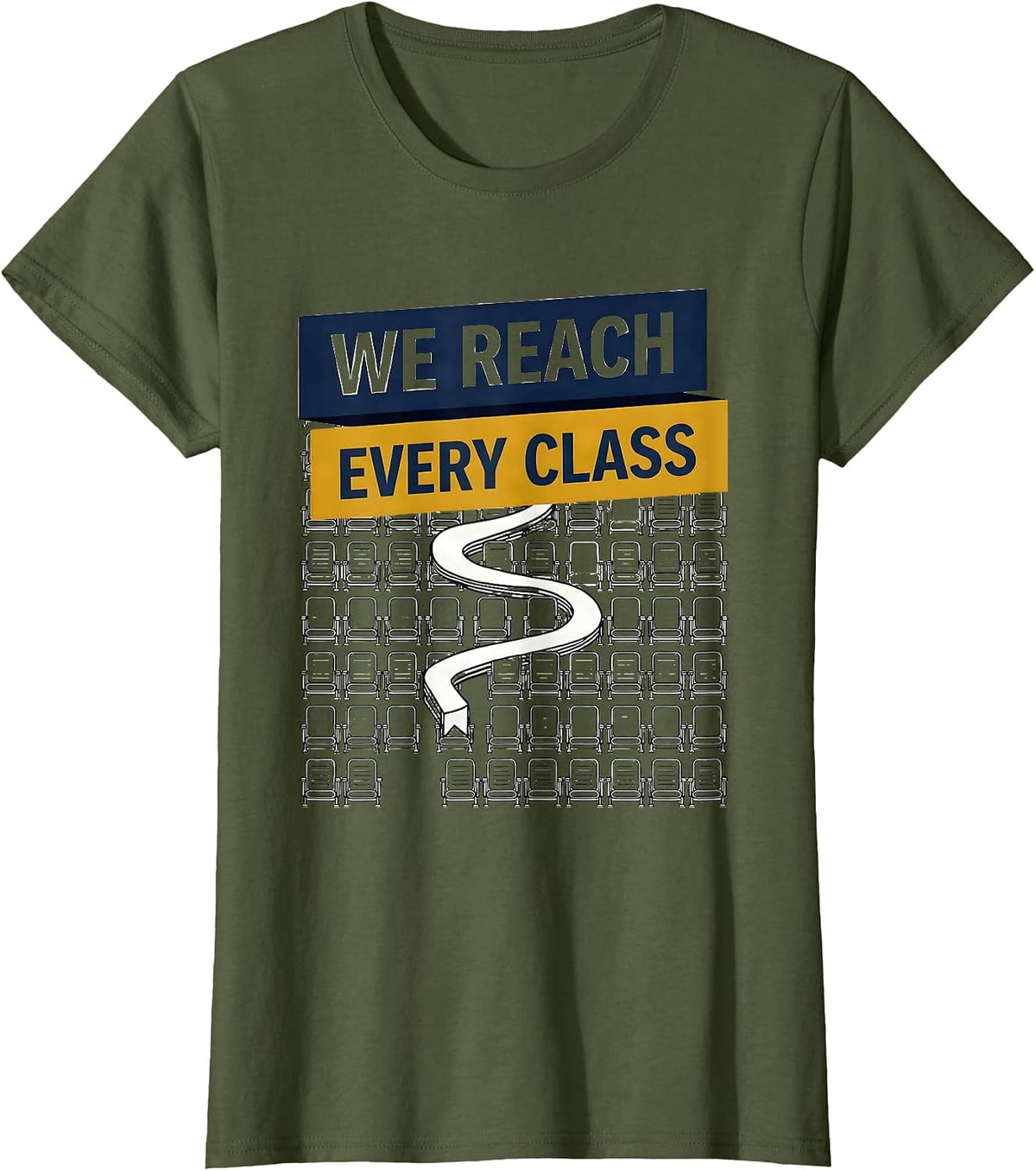 Women's We Reach Every Class Specials Squad Art Music PE Tech T-Shirt - Olive Green