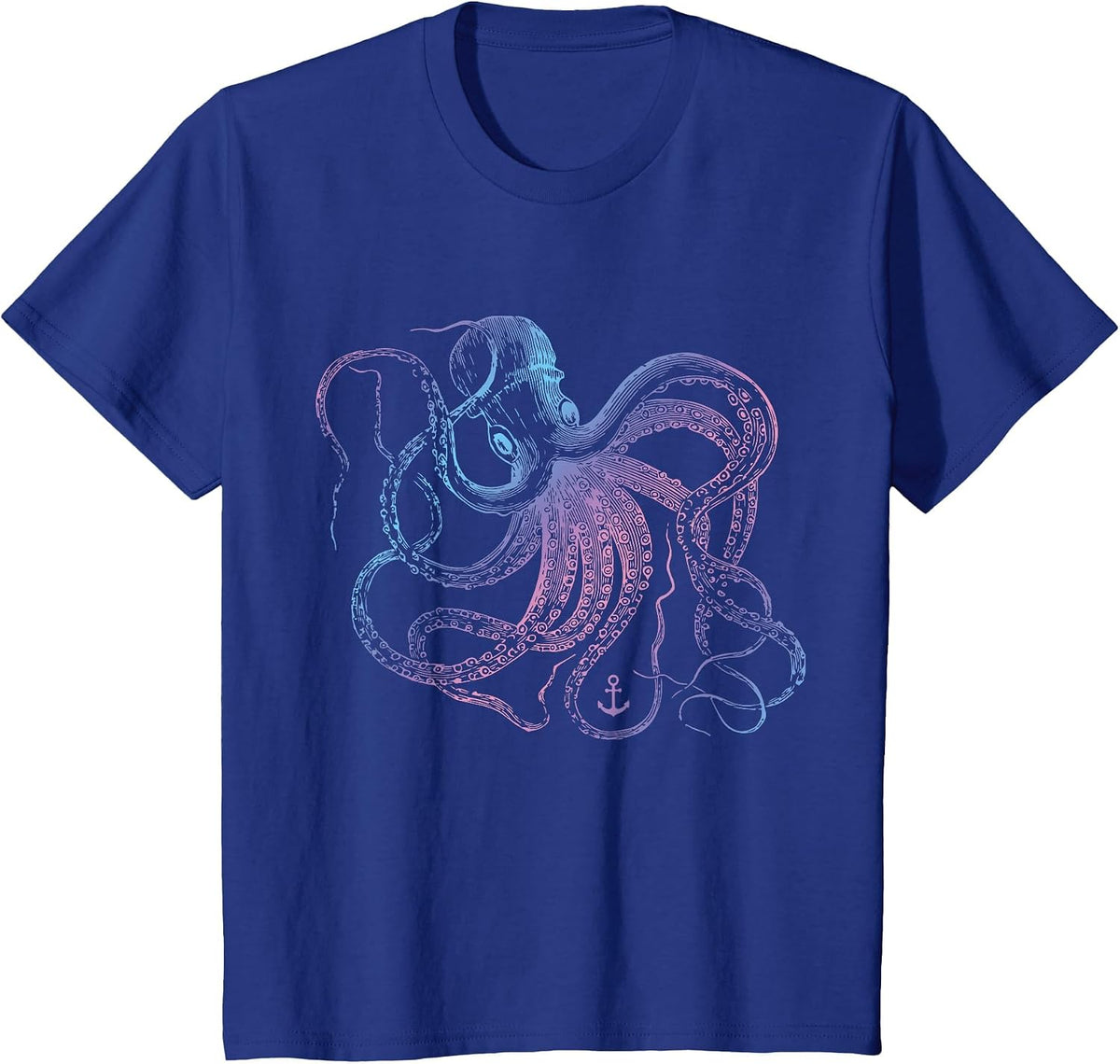 Octopus Cool Vintage Marine Biologist Ocean Sea T-Shirt - Royal Blue