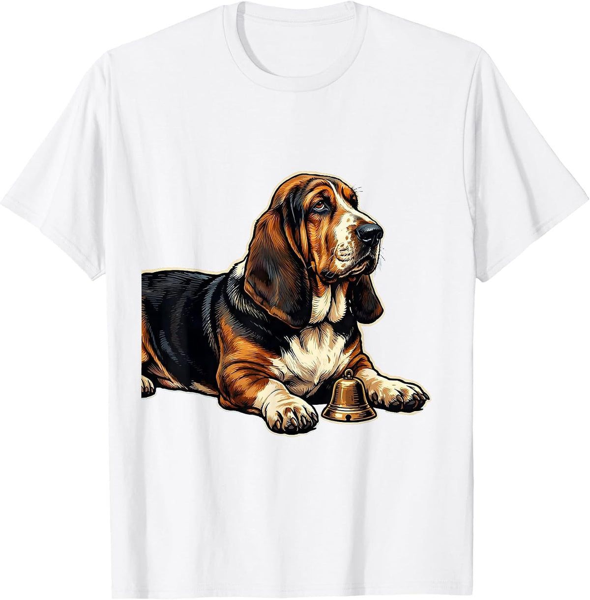 Men's Basset Hound Low Places Funny Dog Lover Gift T-Shirt - White
