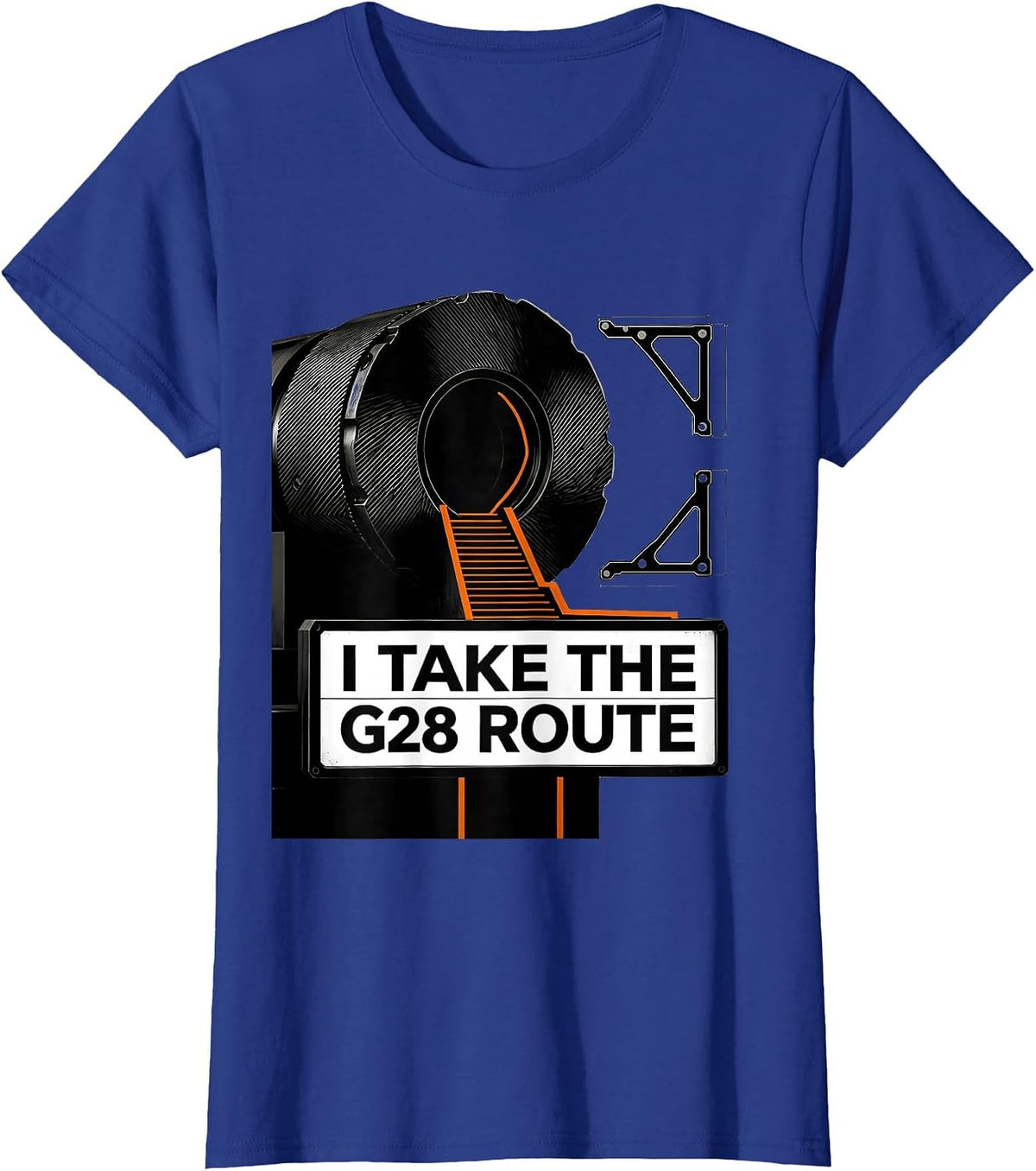 Women's I Take The G28 Route Funny CNC Machinist Trade Jargon Humor T-Shirt - Royal Blue