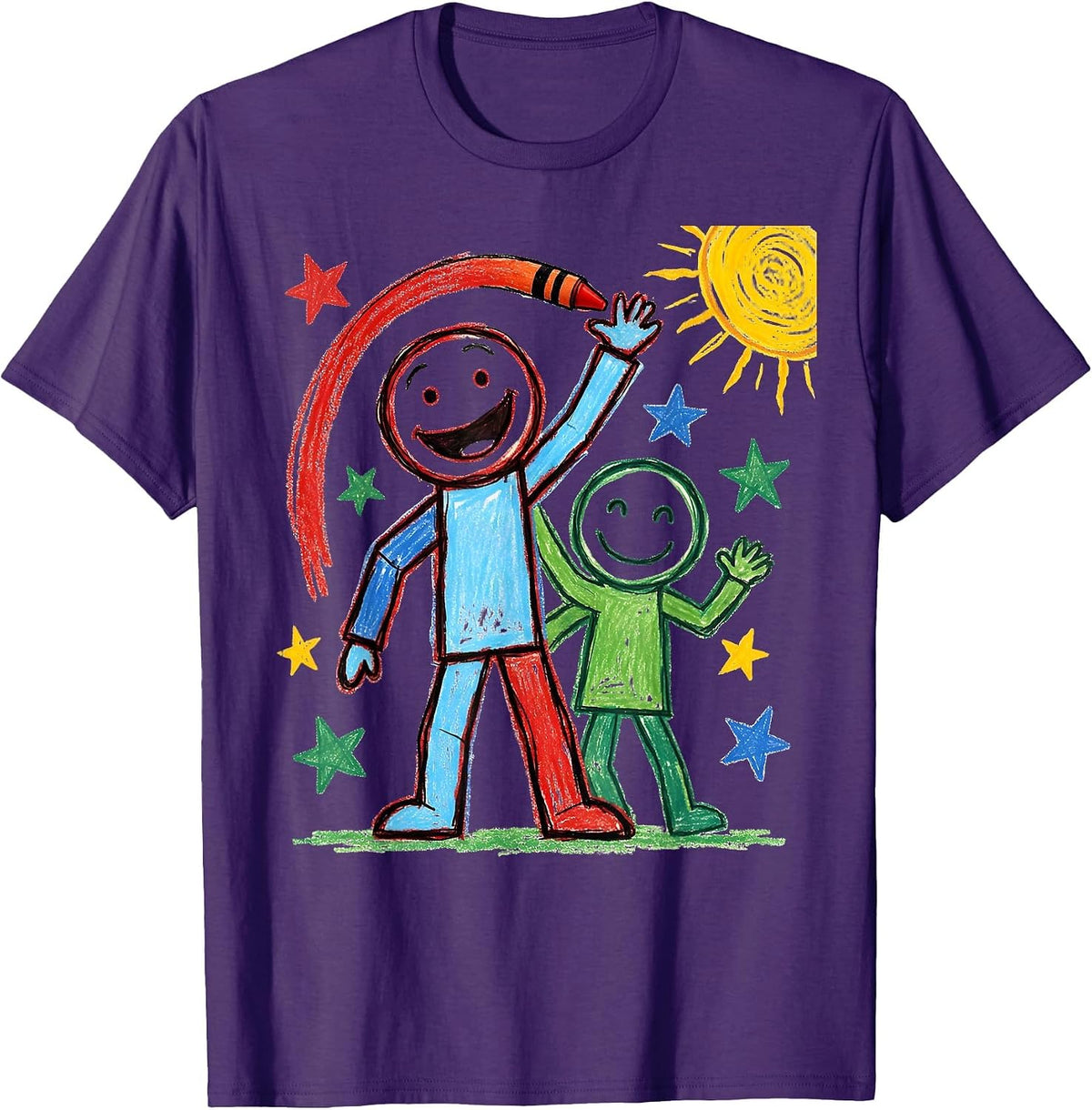 Men's Awkward Wave Back Funny Embarrassing Moment T-Shirt - Purple