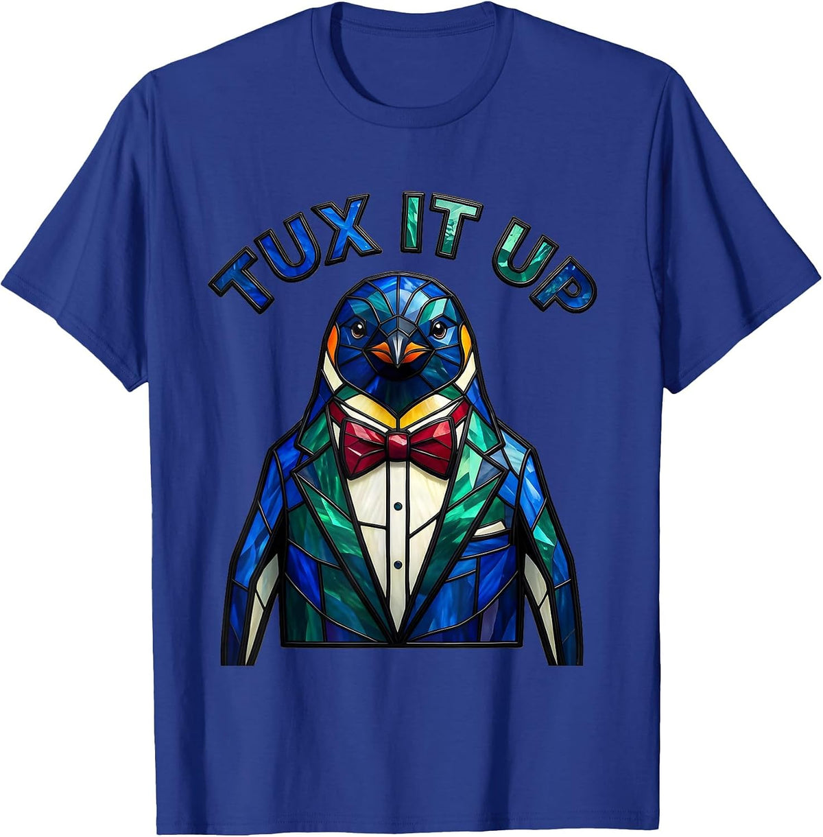 Tux It Up Formal Style Tuxedo Design T-Shirt - Royal Blue