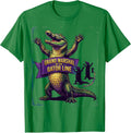Men's Grand Marshal Of The Gator Line Funny Mardi Gras Carnival T-Shirt - Kelly Green
